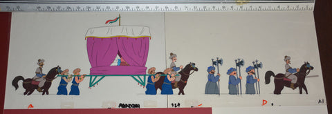 Original production cel -"Aladdin"- by Golden Films 038 OVER-SIZED 31" x 10"