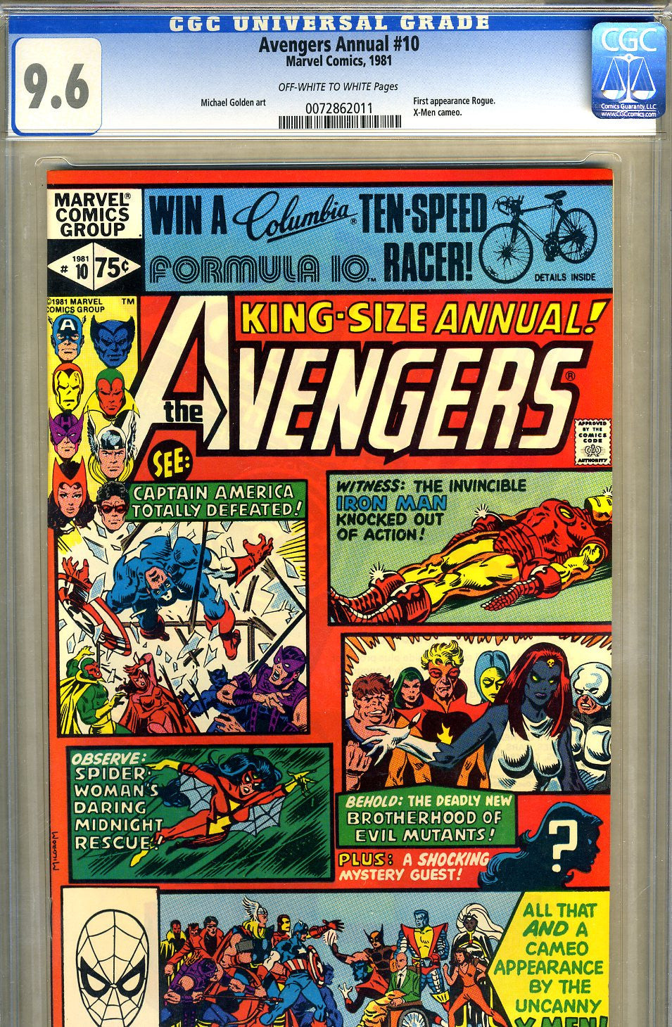 Cedar Chest Comics - Avengers Annual #10 CGC graded 9.6 - SOLD