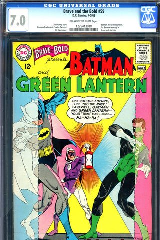 Brave and the Bold #59 CGC graded 7.0 first Batman team-up - SOLD!