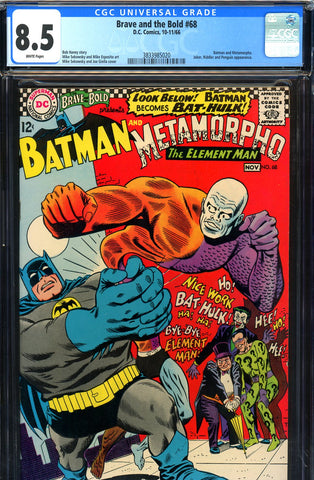 Brave and the Bold #68 CGC graded 8.5 Joker-Riddler-Penguin cover/story