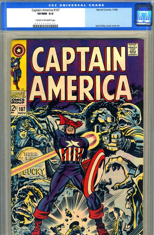 Captain America #107   CGC graded 9.0 - SOLD