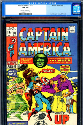 Captain America #130 CGC graded 9.4 1st appearance of Hood