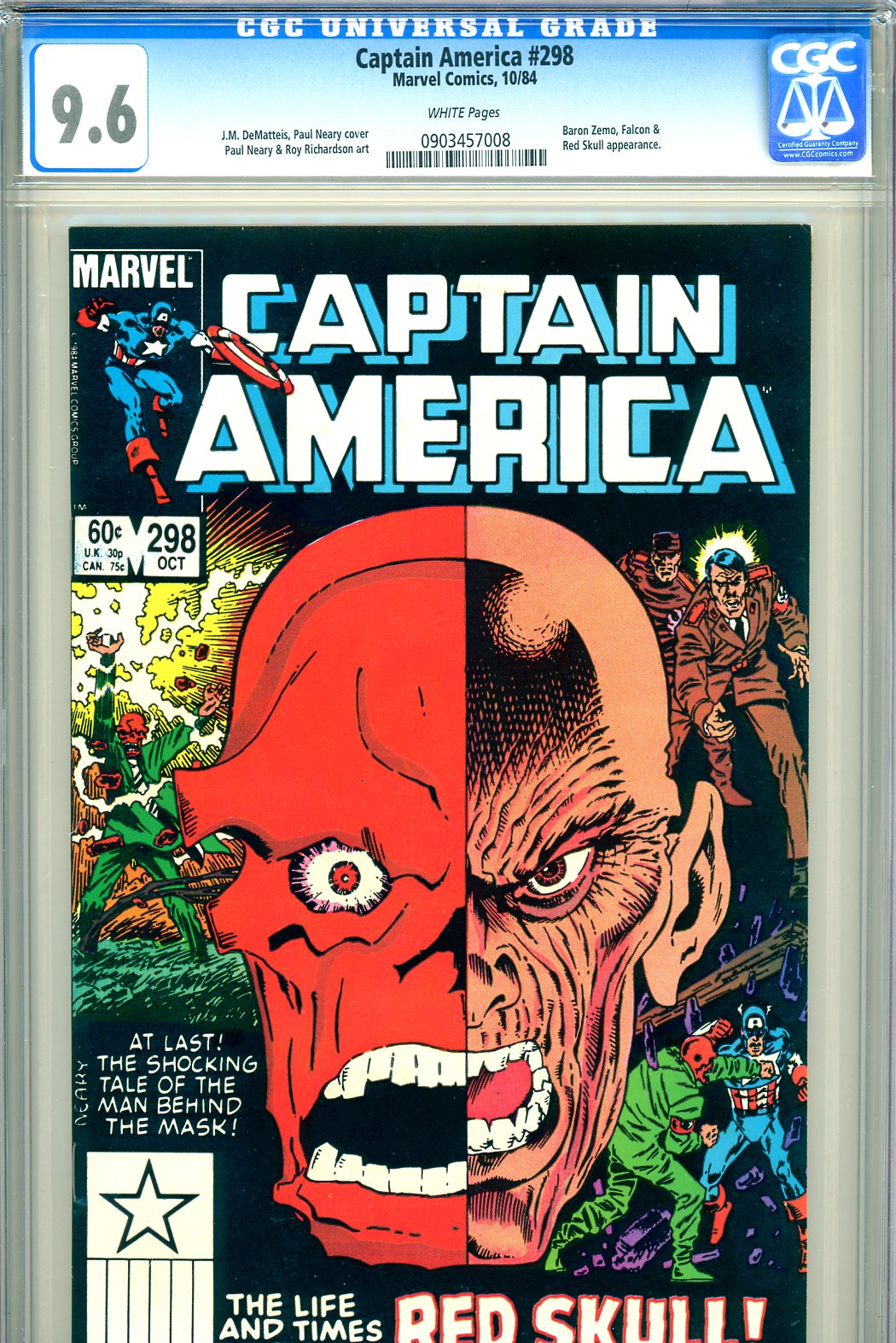 Cedar Chest Comics - Captain America #298 CGC graded 9.6 classic 