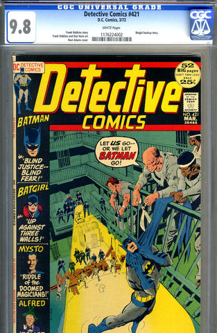Detective Comics #421   CGC graded 9.8 - HIGHEST GRADED - SOLD!