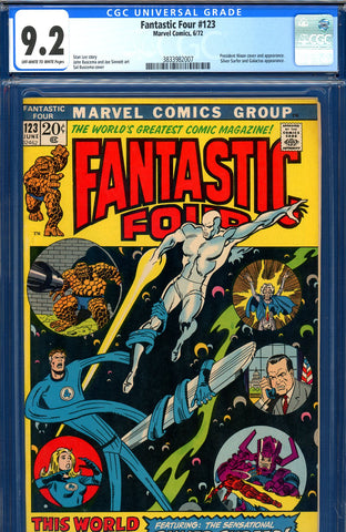 Fantastic Four #123 CGC graded 9.2  Surfer/Galactus cover/story - SOLD!