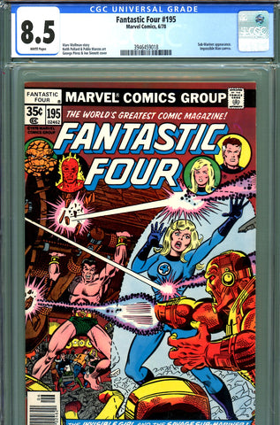 Fantastic Four #195 CGC graded 8.5 - Sub-Mariner cover and story - SOLD!