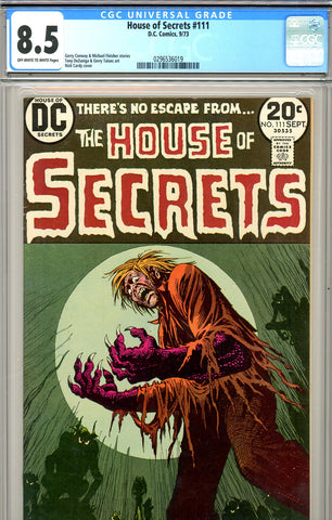 House of Secrets #111  CGC graded 8.5  Cardy cover SOLD!