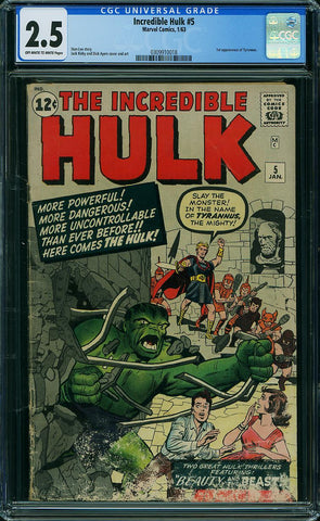 Incredible Hulk #05 CGC graded 2.5 SOLD!