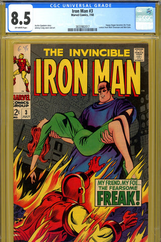 Iron Man #003 CGC graded 8.5 - Johnny Craig cover/art