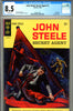 John Steele Secret Agent #1 CGC 8.5 only issue - painted cover - SOLD!