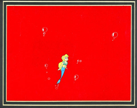 Original production cel -"Little Mermaid"- by Golden Films 077 MATTED