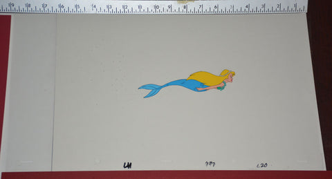 Original production cel -"Little Mermaid"- by Golden Films 120 SIZE 18.25" x 10.50"