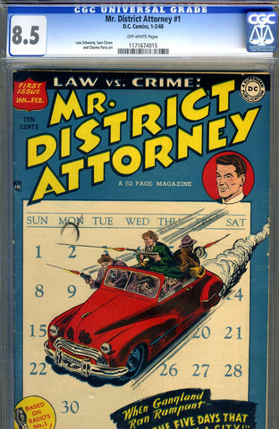 Mr. District Attorney #1   CGC graded 8.5 - HIGHEST GRADED - SOLD!