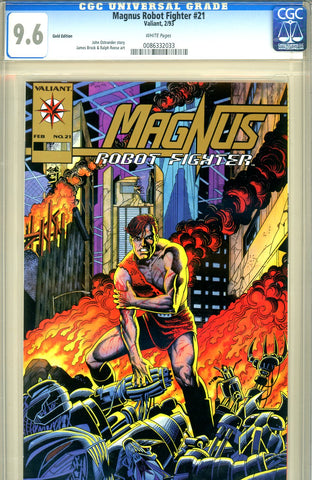 Magnus, Robot Fighter #21   CGC graded 9.6 - Gold Ed  5,000 print run