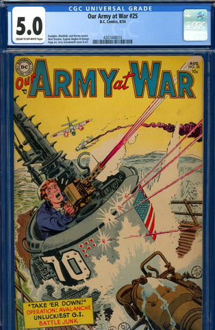 Our Army At War #25 CGC graded 5.0 Grandenetti cover and art - SOLD!