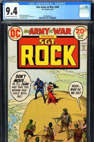 Our Army At War #260 CGC graded 9.4 Joe Kubert cover