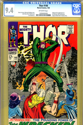 Thor #148 CGC graded 9.4 - origin/1st app of Wrecker