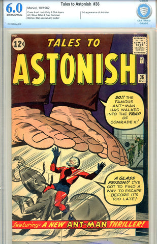 Tales to Astonish #36   CBCS graded 6.0  third app of Ant-Man