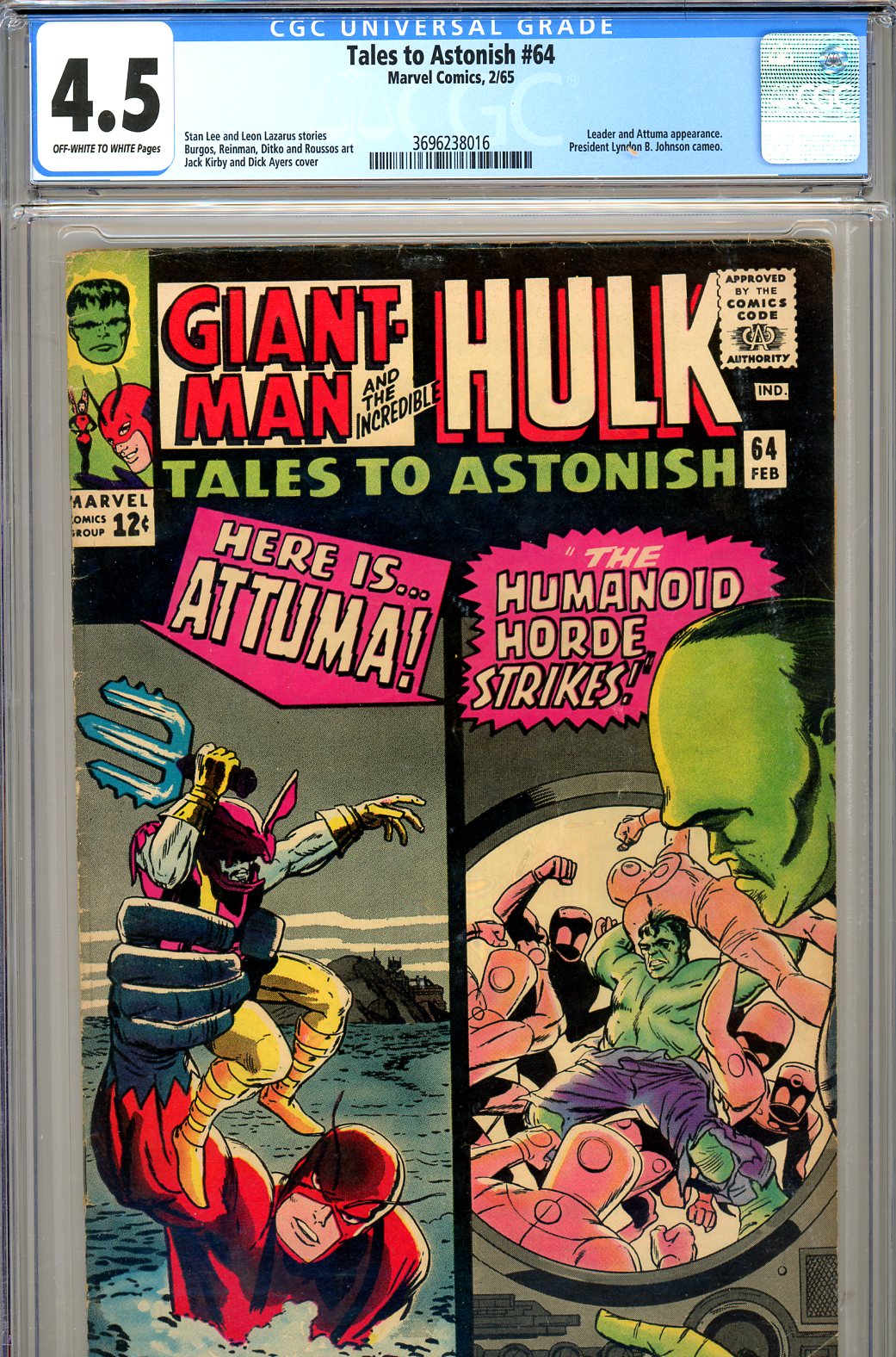 Cedar Chest Comics - Tales to Astonish #64 CGC graded 4.5 1st