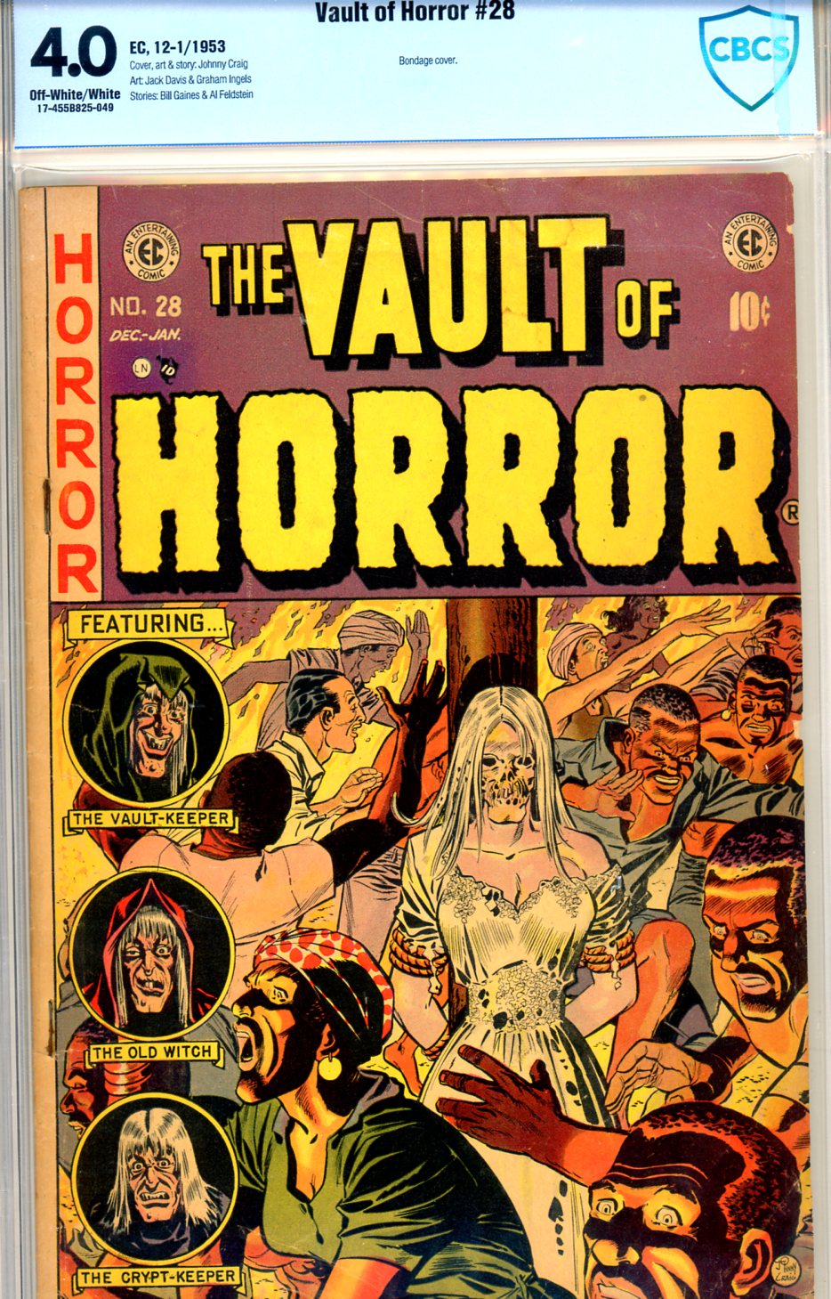 Cedar Chest Comics - Vault of Horror #28 CBCS graded 4.0 - bondage cover  SOLD!