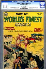 World's Finest #72   CGC graded 2.5 - SCARCE! - SOLD!