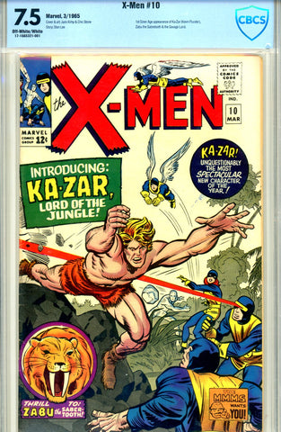 X-Men #010 CBCS graded 7.5  first SA KaZar, Zabu SOLD!