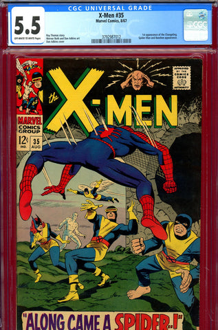 X-Men #035 CGC graded 5.5 Banshee/Spider-man appearance - SOLD!