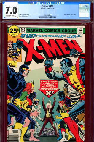 X-Men #100 CGC graded 7.0  old X-Men vs. new X-Men - SOLD!